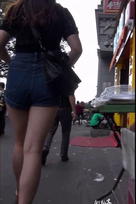 [街拍客视频]jx0584 极品牛仔高腰热裤漂亮美眉